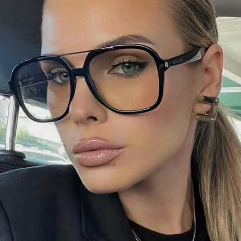 Designer Sunglasses - New Double Bridge Pilot Sunglasses Women