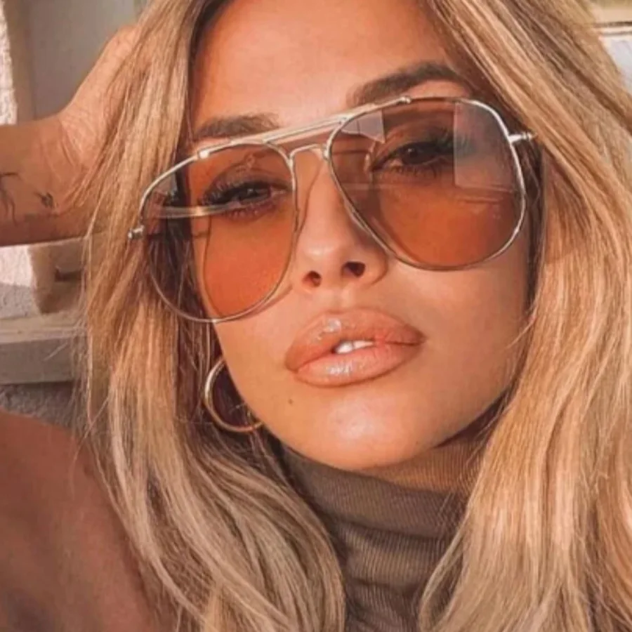Retro Metal Double Bridge Pilo - Sunglasses Uv400 recension och pris