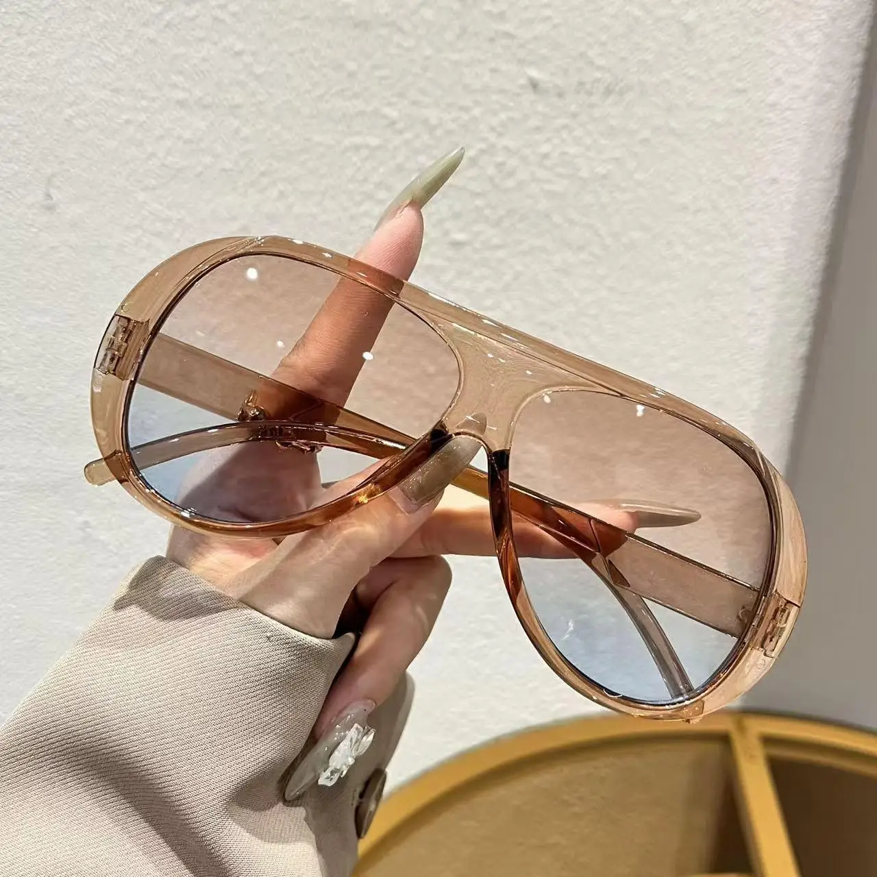 Oversized Sunglasses Women Fas - Sunglasses Uv400 recension och pris
