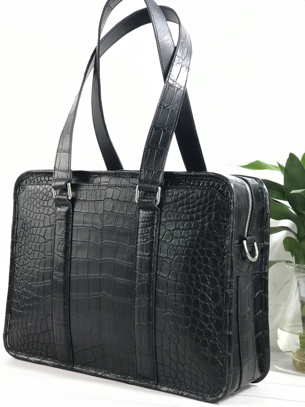 New Crocodile Leather Laptop B - Leather Briefcase recension och pris
