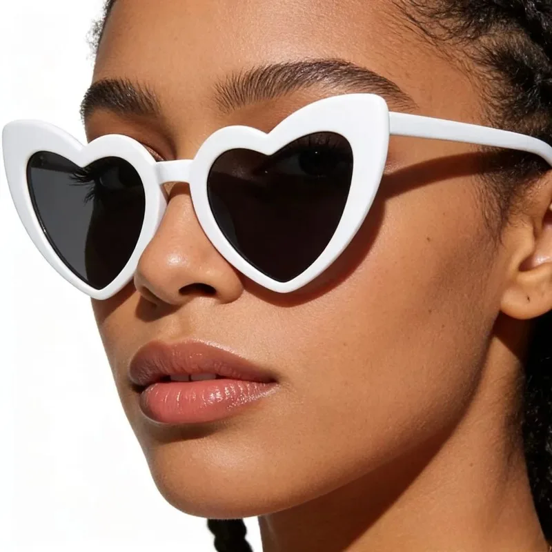 Cartoon White Heart Sunglasses - Sunglasses Uv400 recension och pris