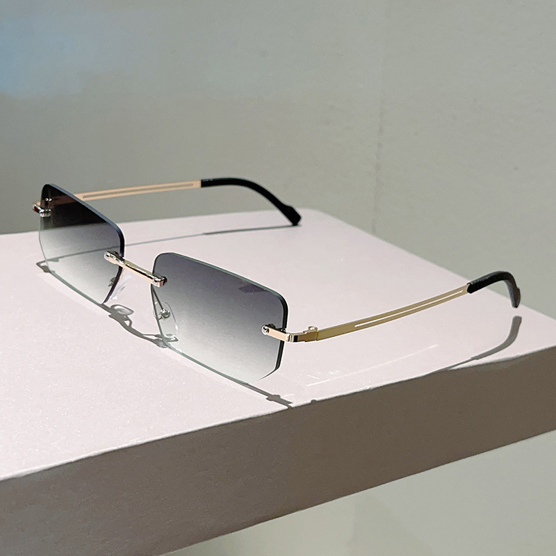 Fashion Rimless Rectangle Sung - Sunglasses Uv400 recension och pris