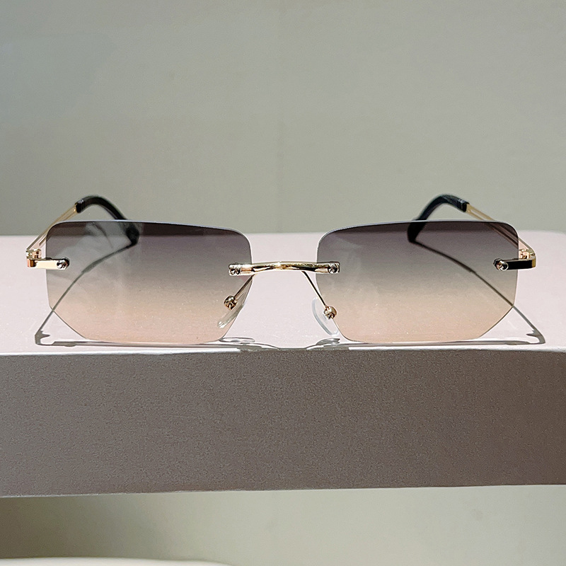 Fashion Rimless Rectangle Sung - Sunglasses Uv400 recension och pris